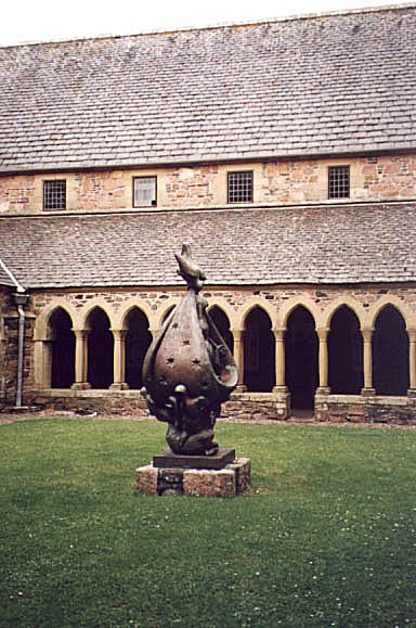 a non-clickable picture of the restored abbey on Iona